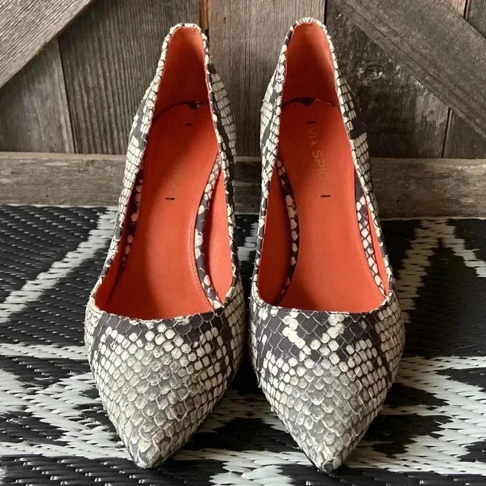 Via Spiga | Snakeskin Heels - Picture 2 of 6